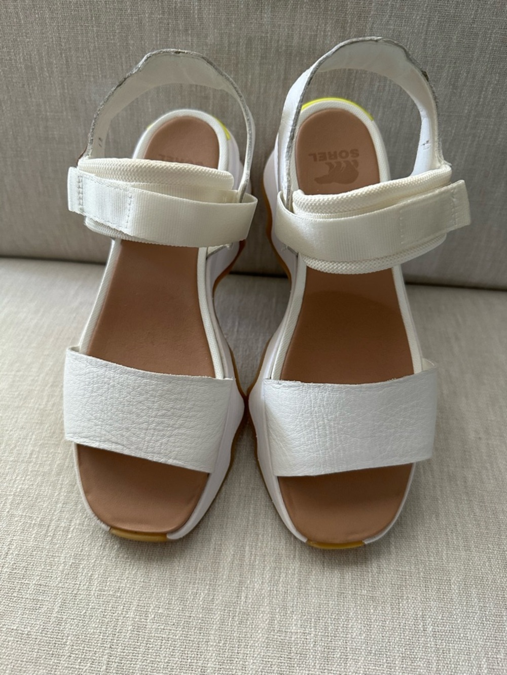 Sorel Women's Kinetic Impact Y-Strap High Sandals in Sea Salt Size 8 - Picture 6 of 12